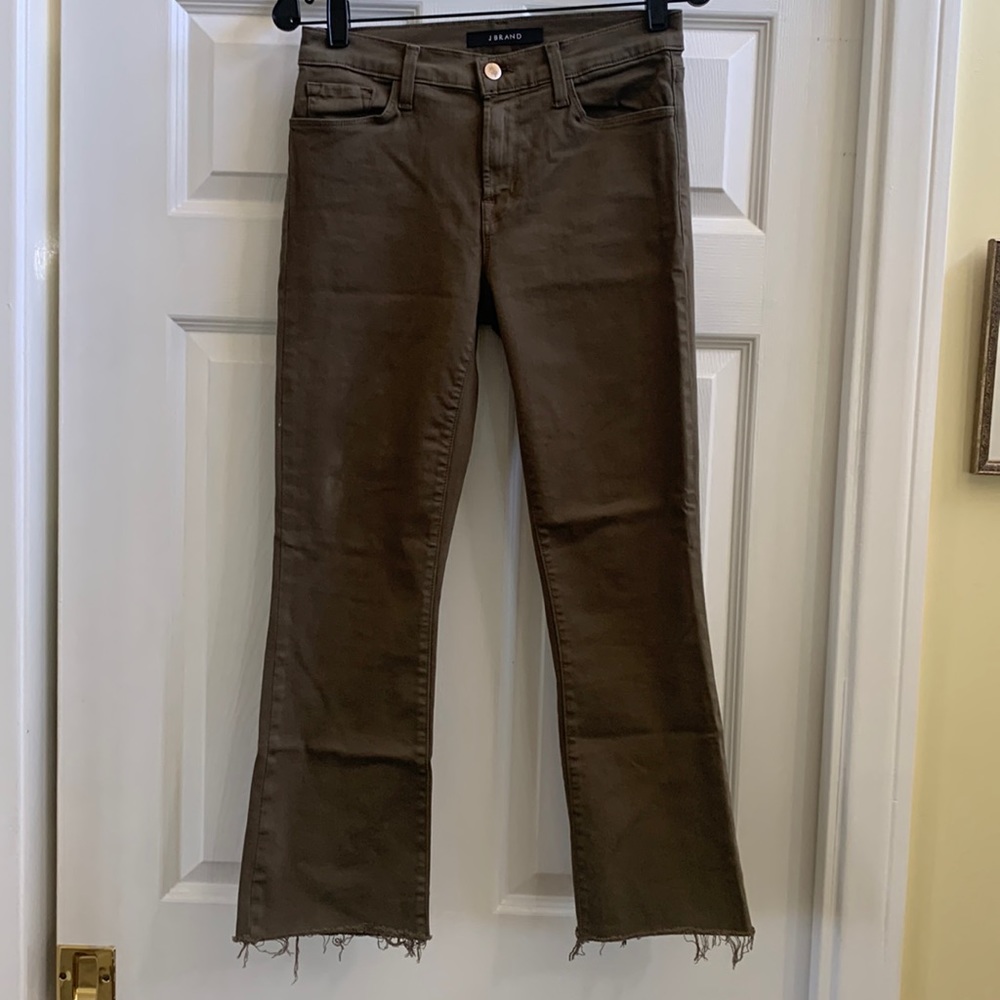 Army Green J Brand straight crop leg